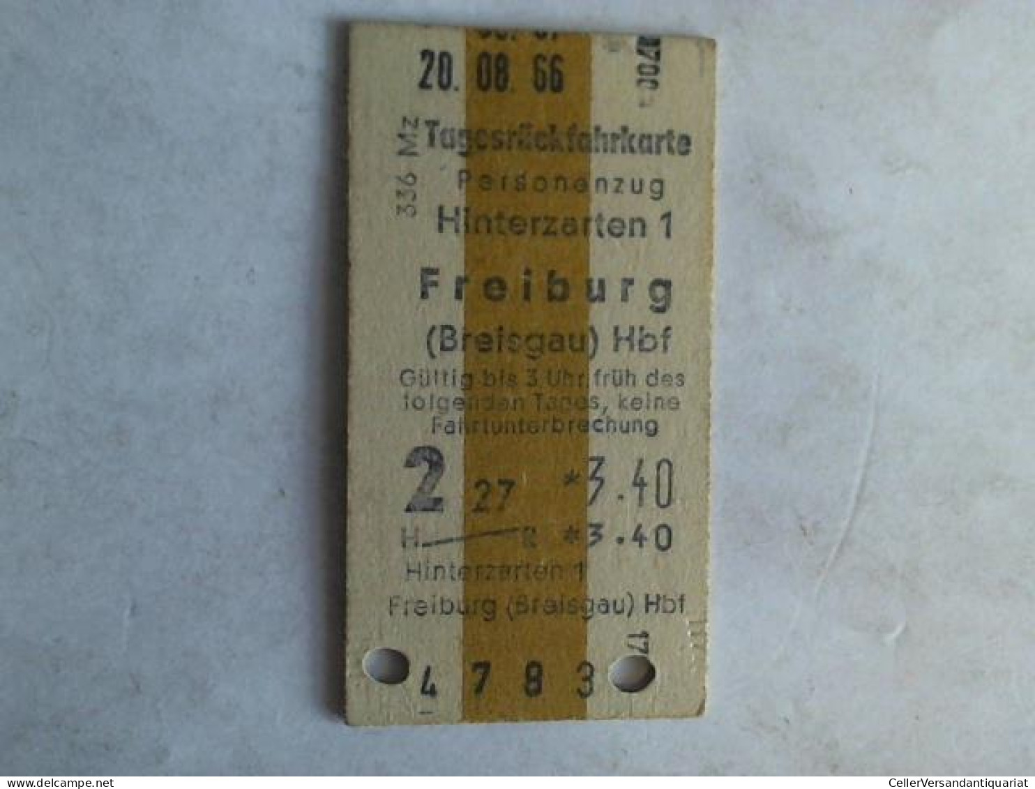 Tagesrückfahrkarte Personenzug Hinterzarten 1 - Freiburg (Breisgau) Hbf Von (Eisenbahn-Fahrkarte) - Ohne Zuordnung