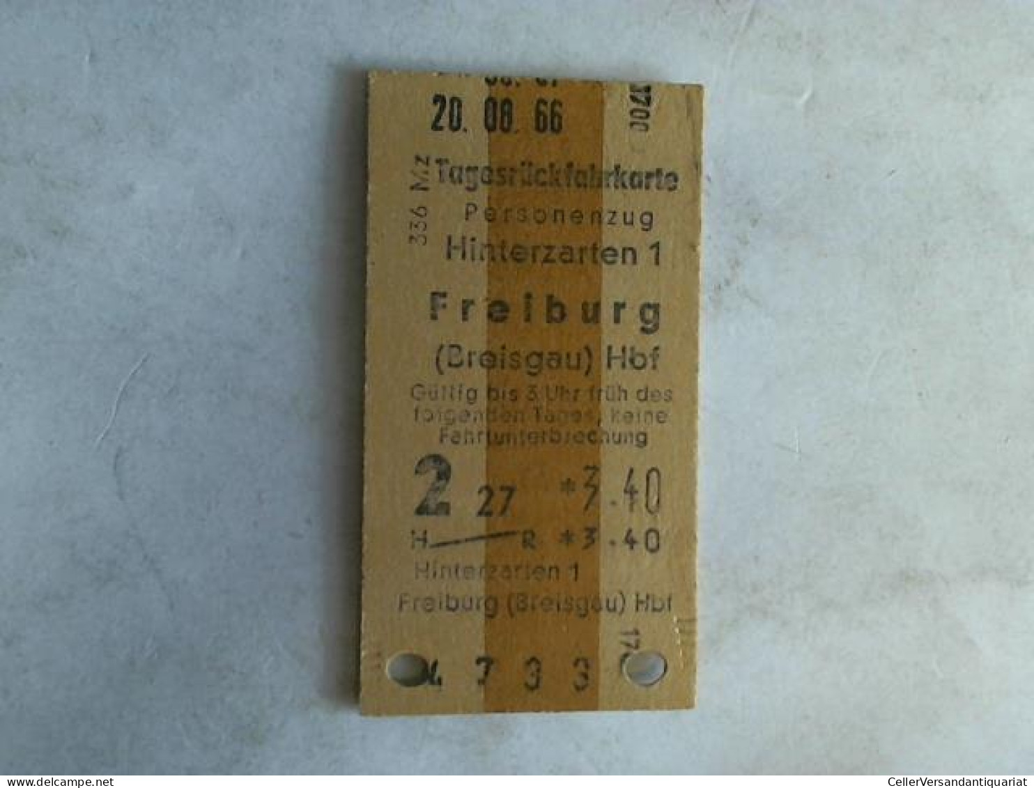 Tagesrückfahrkarte Personenzug 1 Hinterzarten 1 - Freiburg (Breisgau) Hbf Von (Eisenbahn-Fahrkarte) - Unclassified