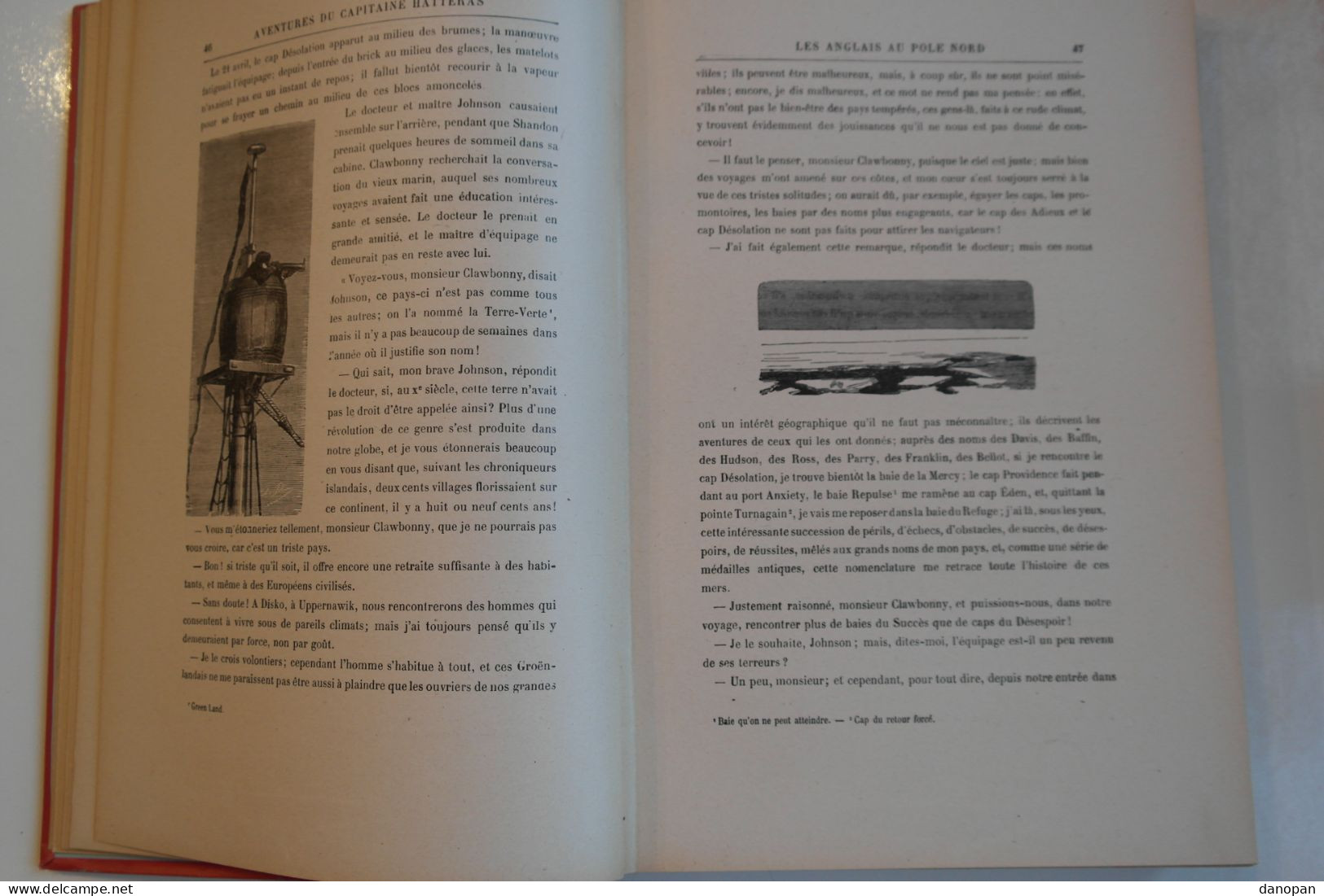 Voyages extraordinaire par Jules Verne Aventures du capitaine Hatteras au Pôle nord - Hetzel - Très bon état