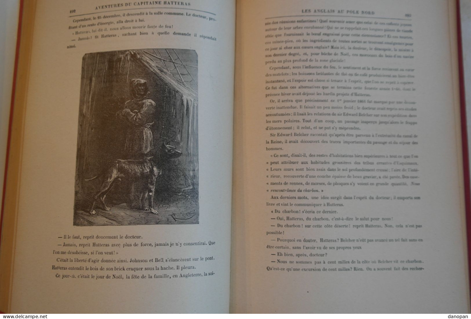 Voyages extraordinaire par Jules Verne Aventures du capitaine Hatteras au Pôle nord - Hetzel - Très bon état