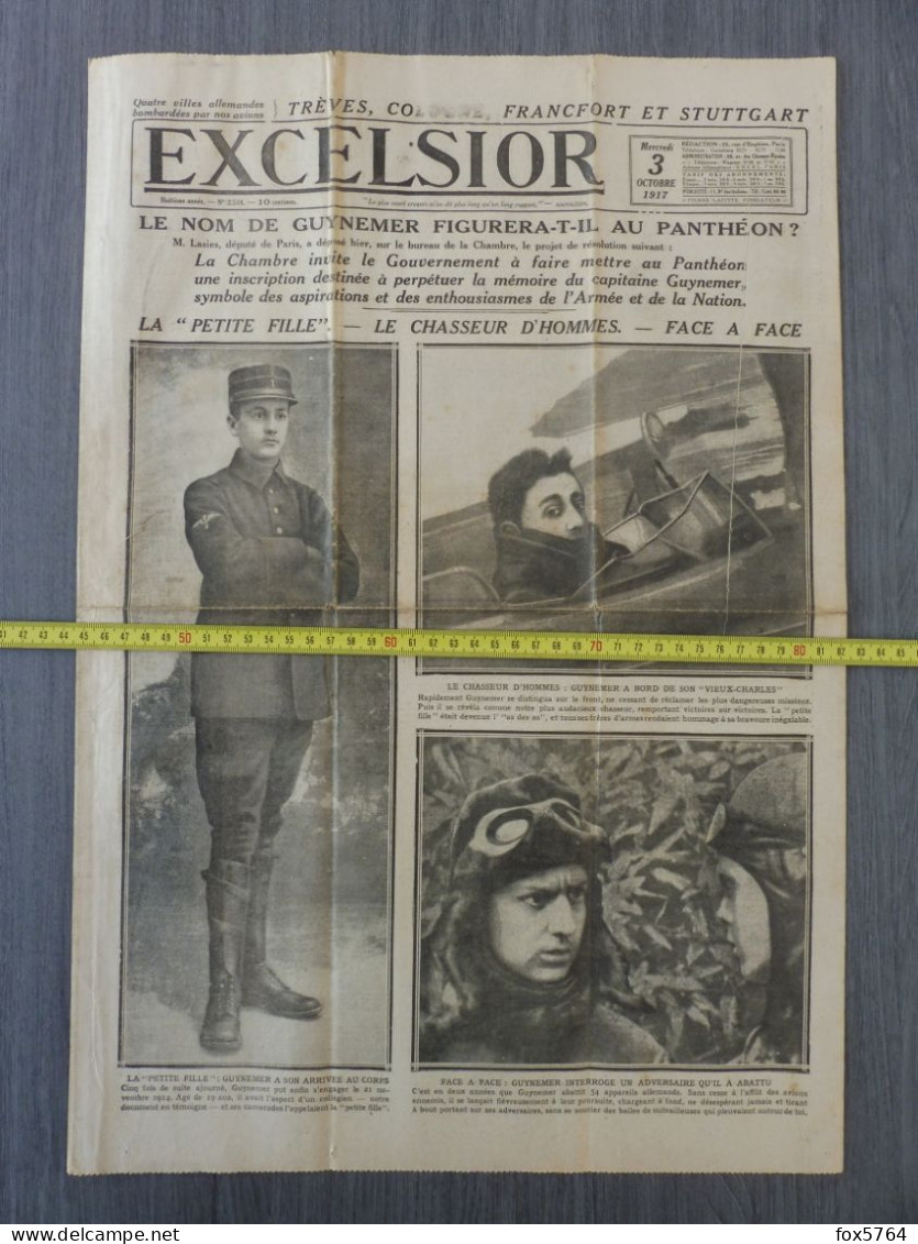 WW1 / JOURNAL DE GUERRE / AVIATION / GUYNEMER / AERONAUTIQUE / ORIGINAL 1918 - Aviation
