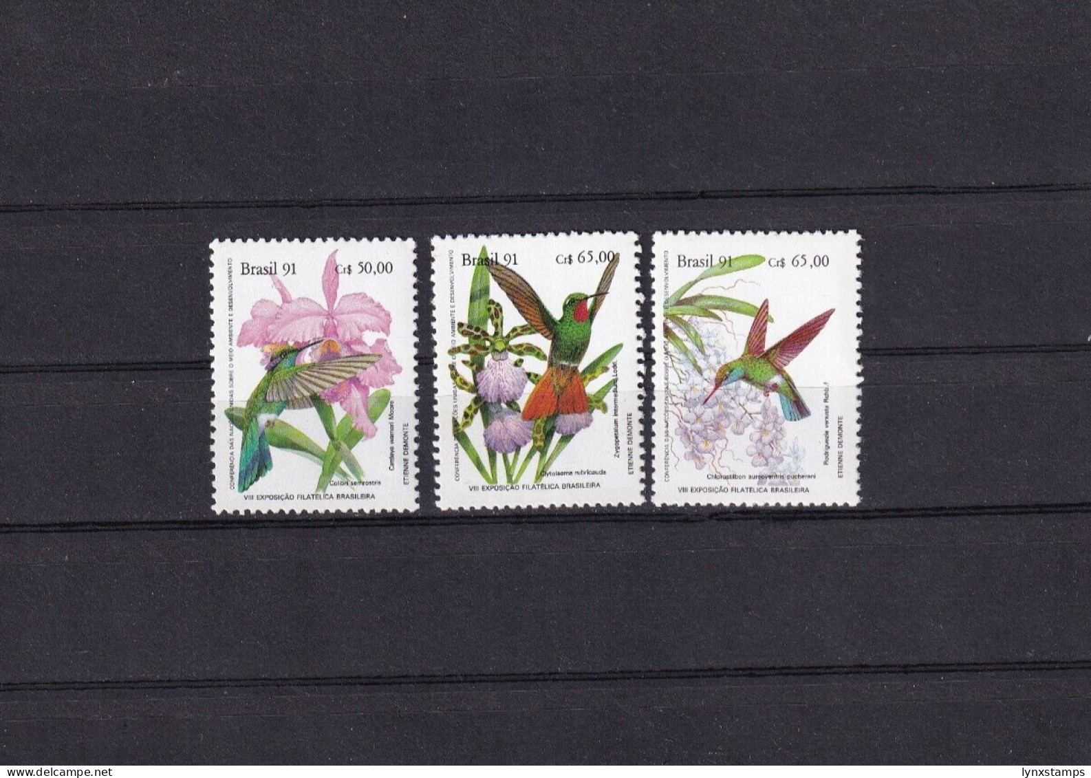 SA06 Brazil 1991 Nat Stamp Exhibition "Brapex 91"-Orchids And Birds Mint Stamps - Ungebraucht