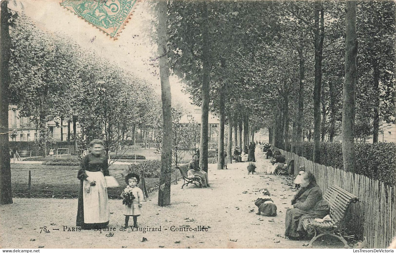 FRANCE - Paris - Square De Vaugirard - Contre Allée - Animé - Carte Postale Ancienne - Other Monuments