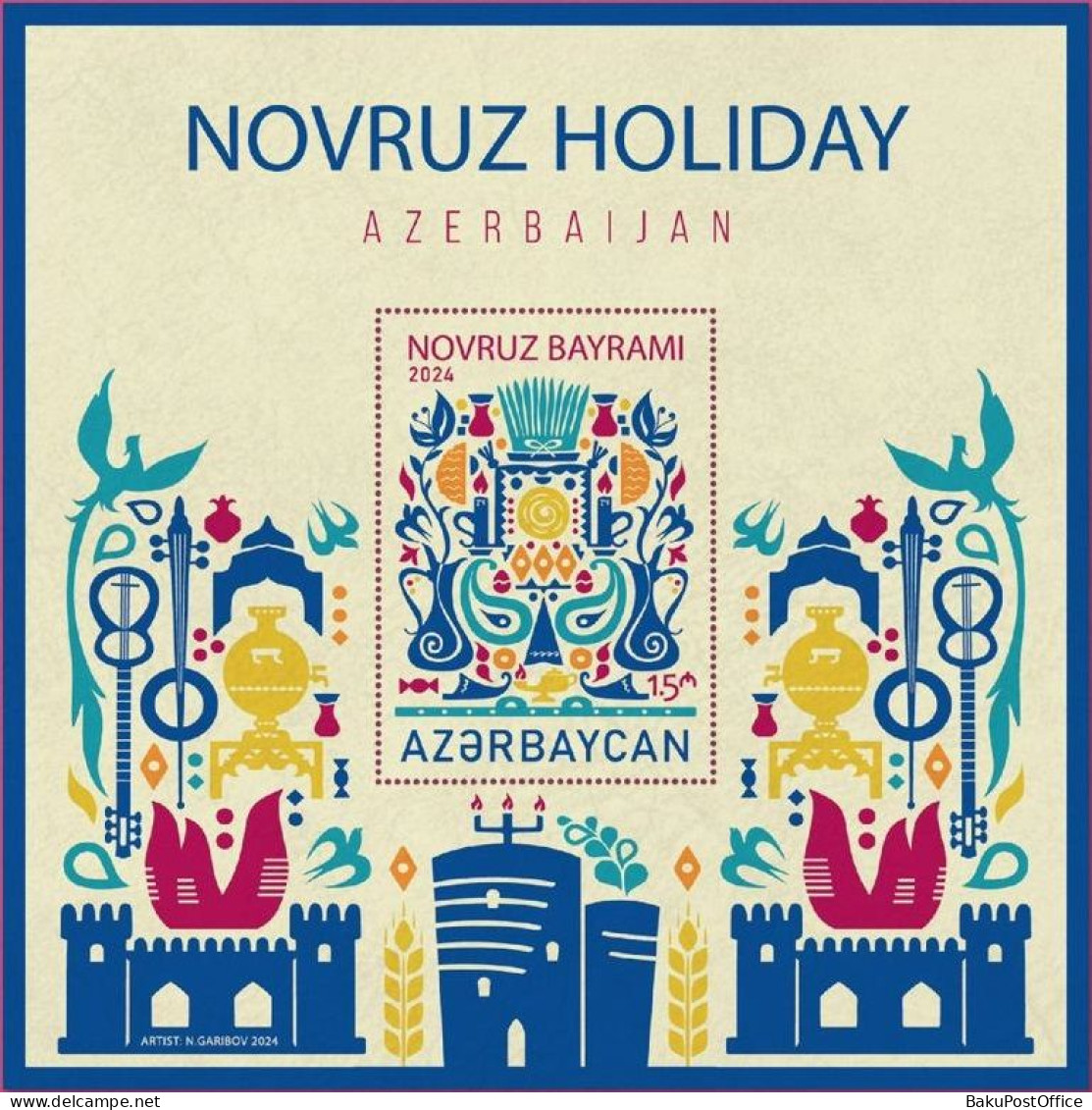 Azerbaijan Stamps 2024 Novruz Holiday MNH Azerpost Souvenir Sheet - Azerbaïjan