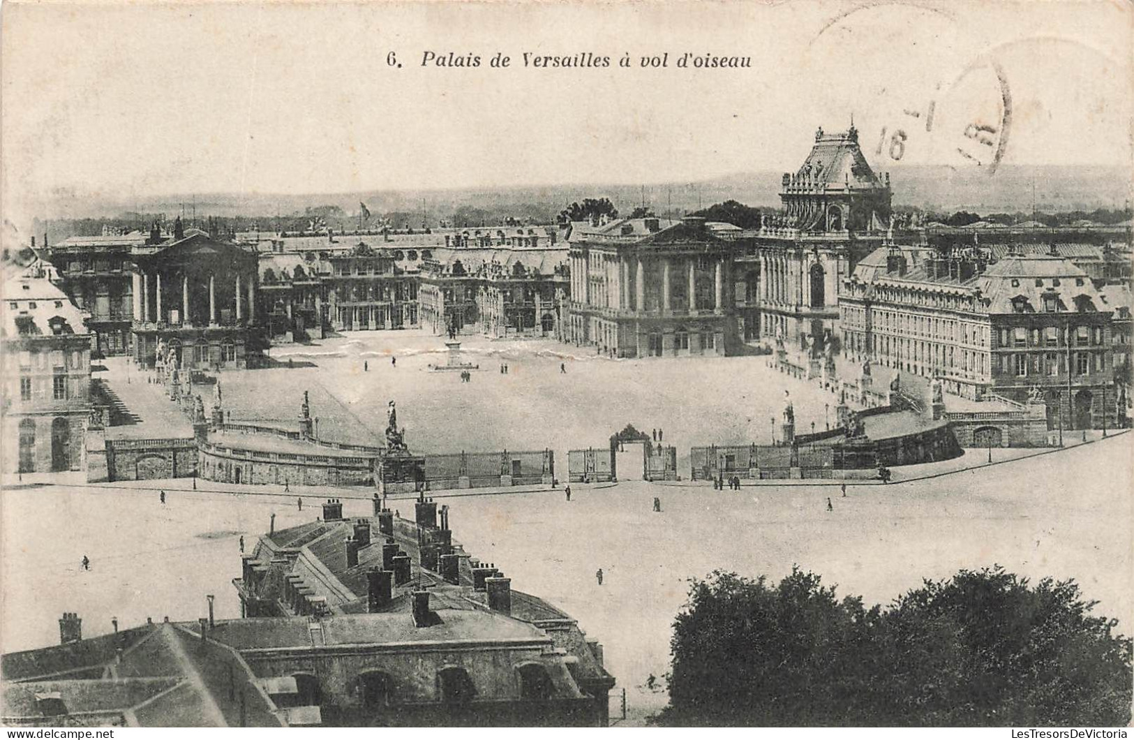 FRANCE - Palais De Versailles à Vol D'oiseau - Vue D'ensemble - Animé - Carte Postale Ancienne - Versailles (Château)