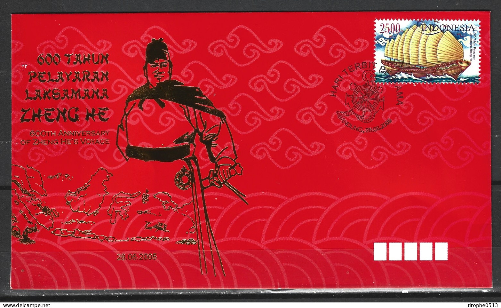 INDONESIE. N°2149 De 2005 Sur Enveloppe 1er Jour. Zheng He. - Onderzoekers