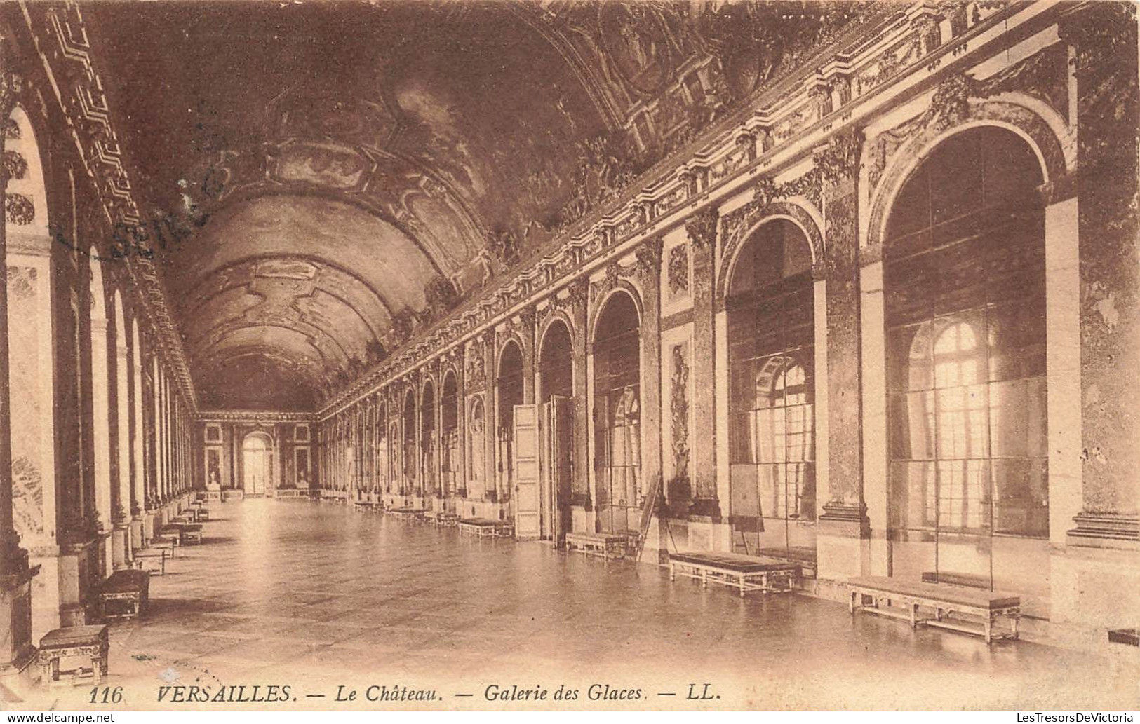 FRANCE - Versailles - Vue à L'intérieure Du Château - Galerie Des Glaces - L L - Carte Postale Ancienne - Versailles (Schloß)