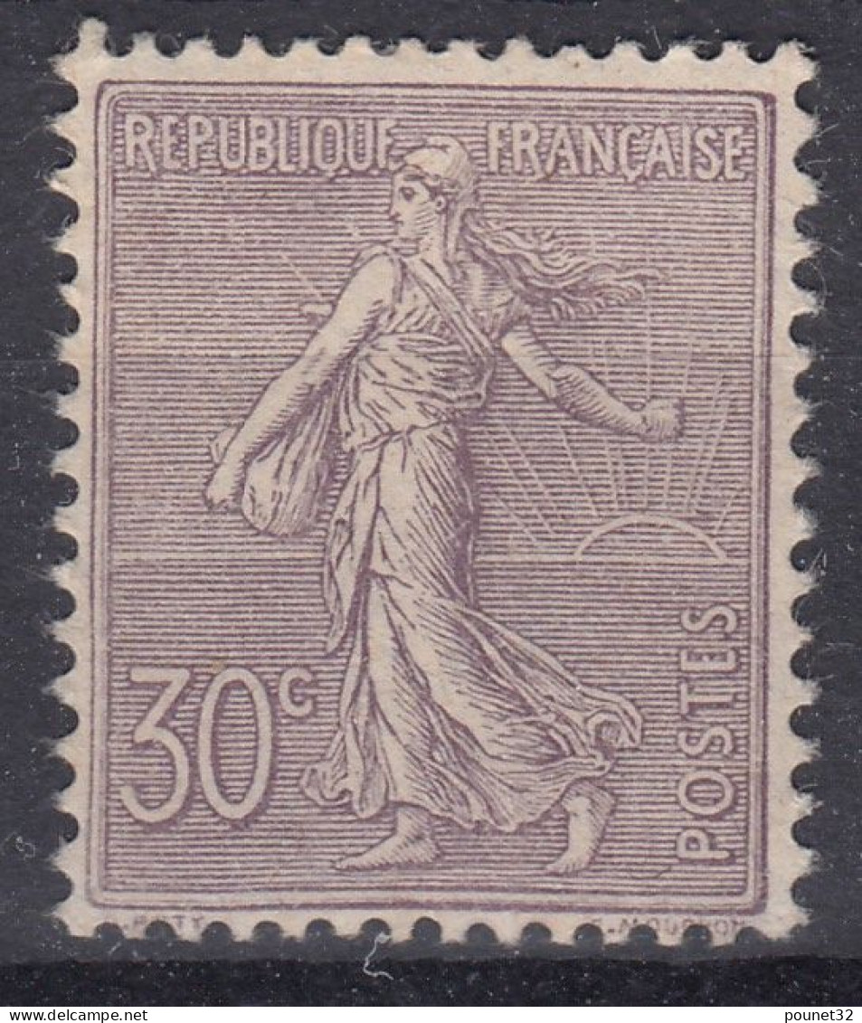 TIMBRE FRANCE SEMEUSE LIGNEE 30c N° 133 NEUVE * GOMME AVEC CHARNIERE - COTE 200 € - 1903-60 Sower - Ligned