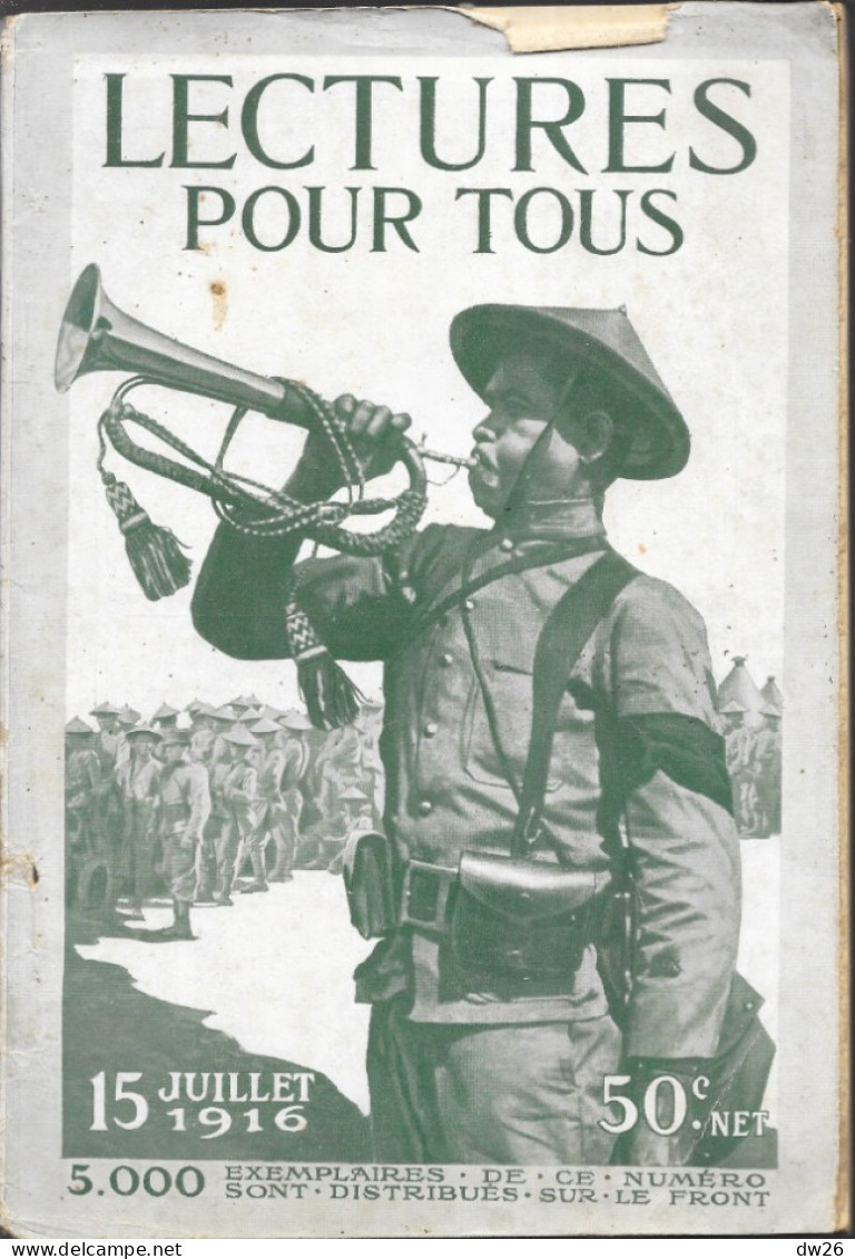 Revue Hachette Bimensuelle 1ère Guerre Mondiale - Lectures Pour Tous Du 15 Juillet 1916 - 1900 - 1949