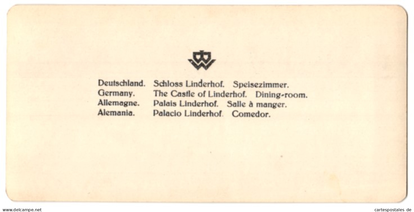 Stereo-Fotografie Unbekannter Fotograf, Ansicht Ettal, Das Speisezimmer Im Königlichen Schloss Linderhof  - Stereoscopic