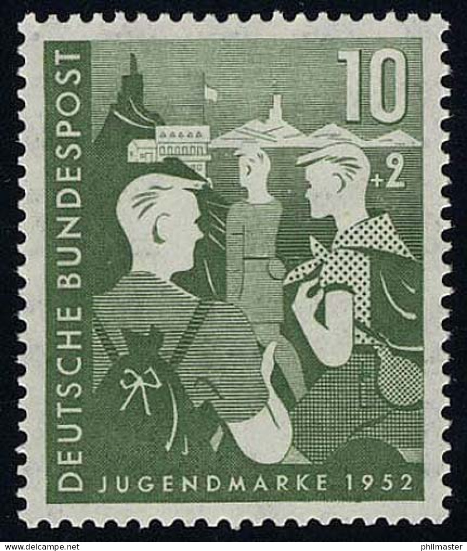153 Bundesjugendplan 10+2 Pf ** Postfrisch ** - Unused Stamps