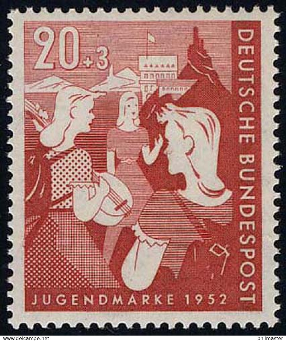 154 Bundesjugendplan 20+3 Pf ** Postfrisch ** - Unused Stamps