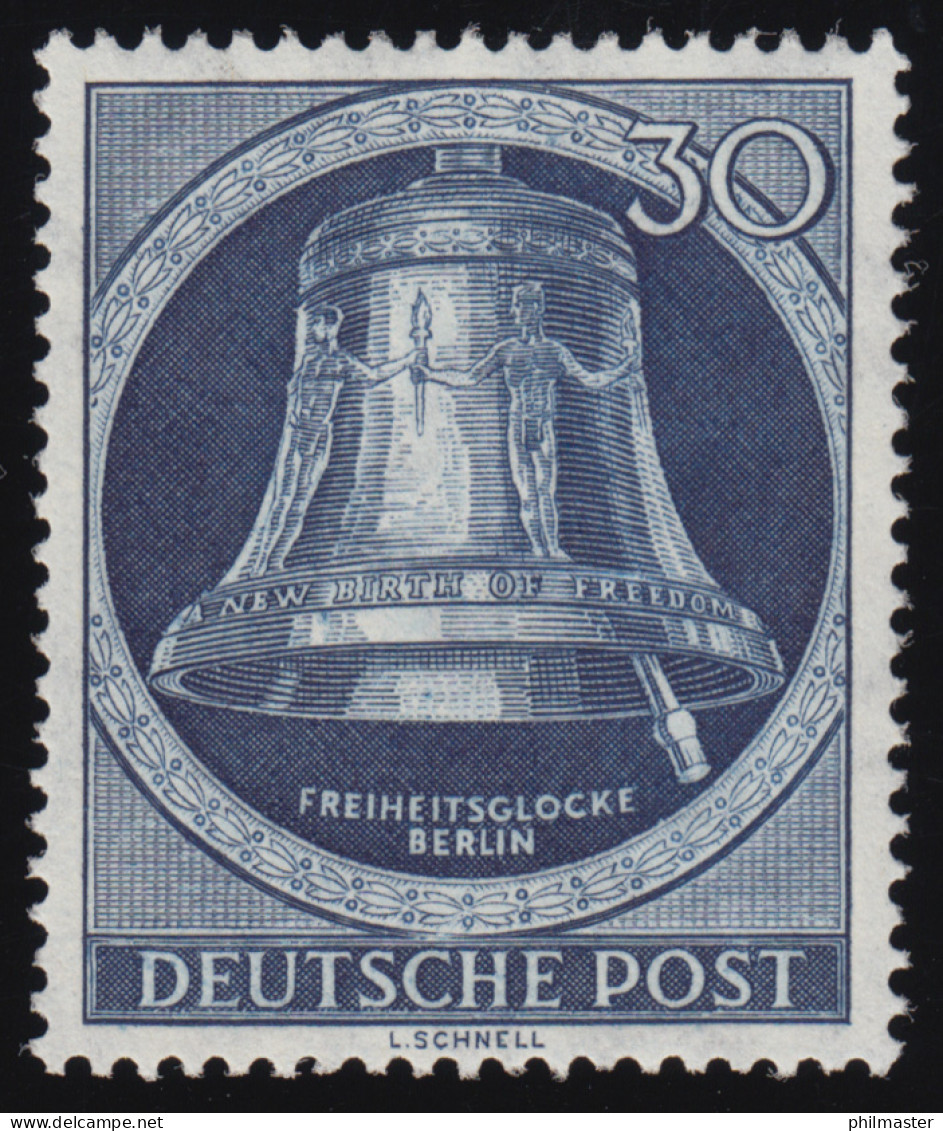 85 Glocke II (Klöppel Rechts) 30 Pf ** Postfrisch - Unused Stamps