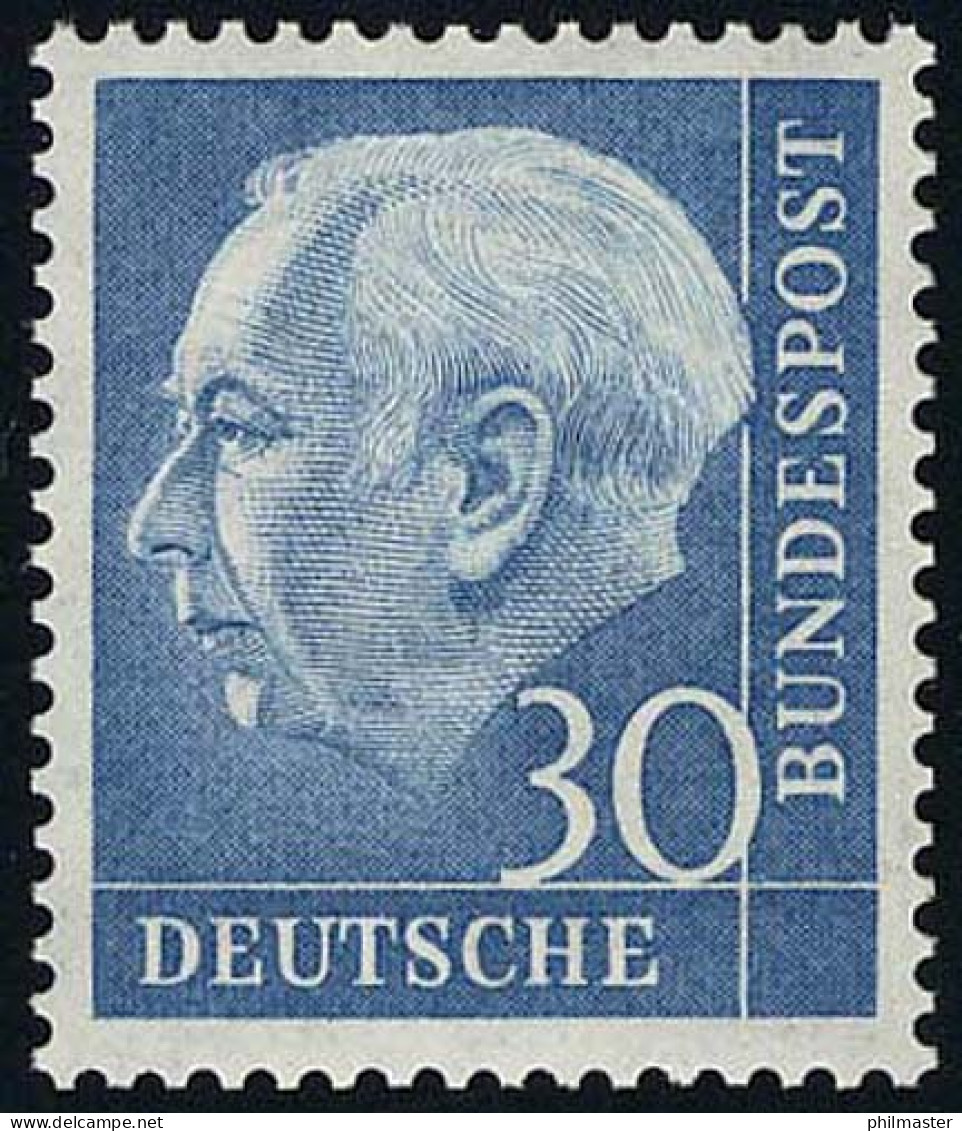 187 Heuss 30 Pf Postfrisch ** - Unused Stamps