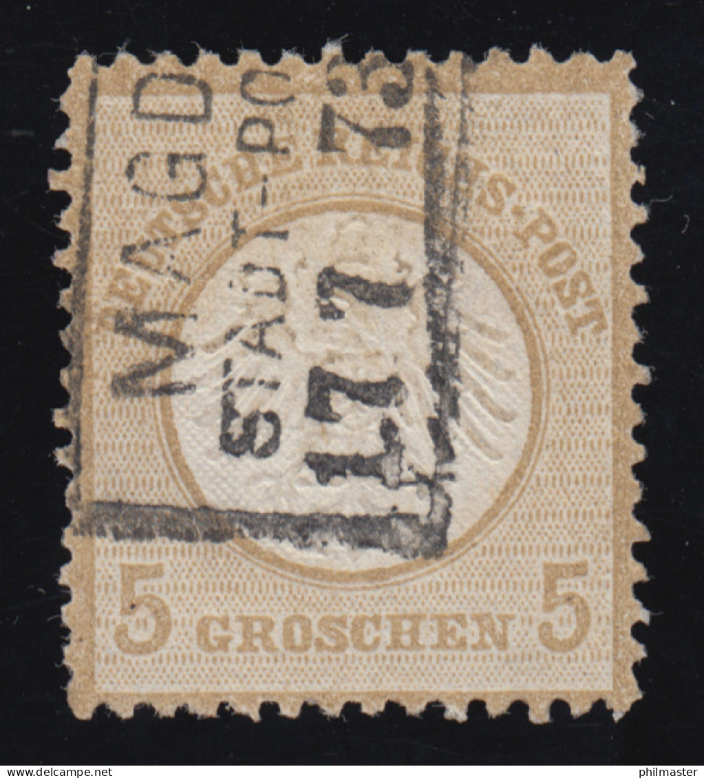 6 Brustschild, Kasten-O MAGDEBURG 17.7.1873, Geprüft Krug BPP - Gebraucht