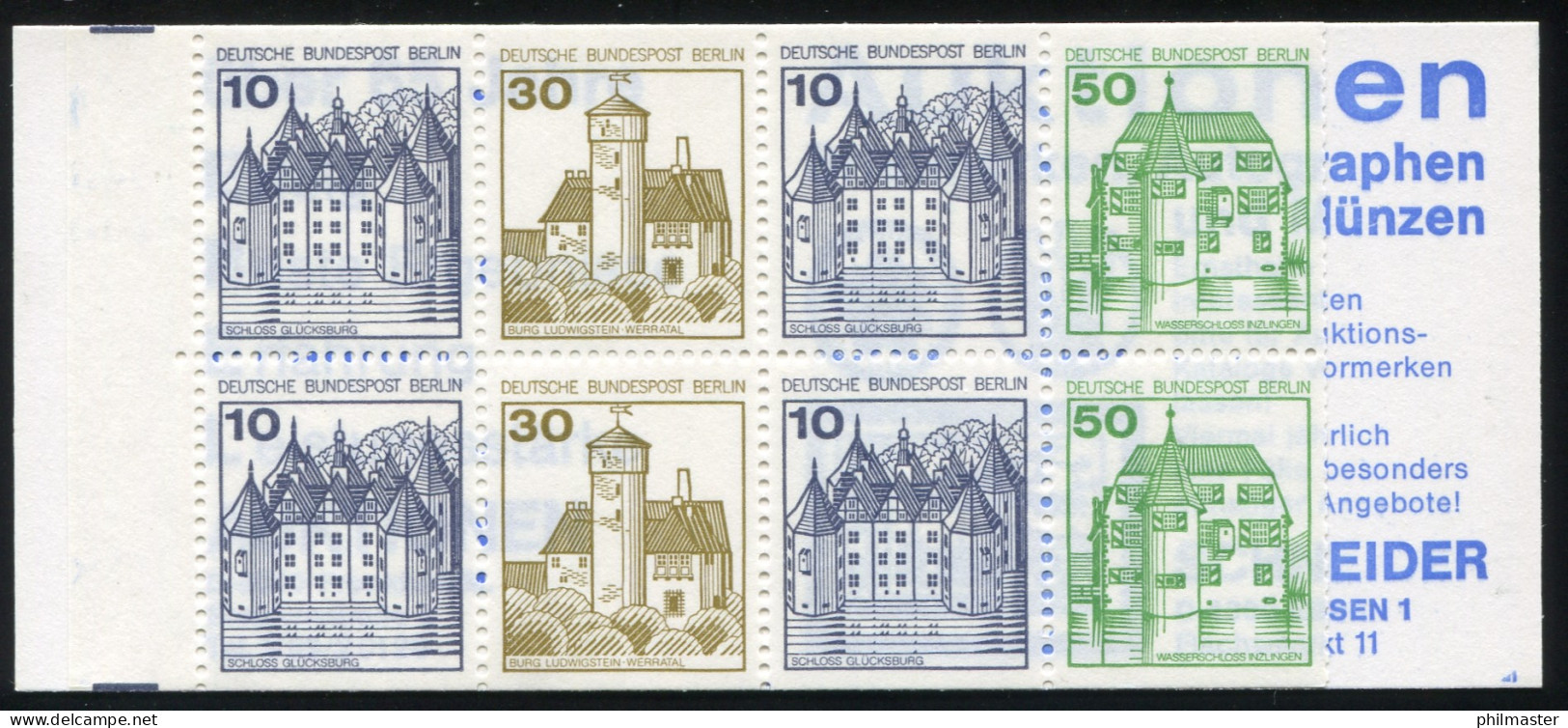 11k MH BuS 1980 - Beginnender PLF XXI Kurzer Statt Fehlender Ast, Feld 7, ** - Postzegelboekjes