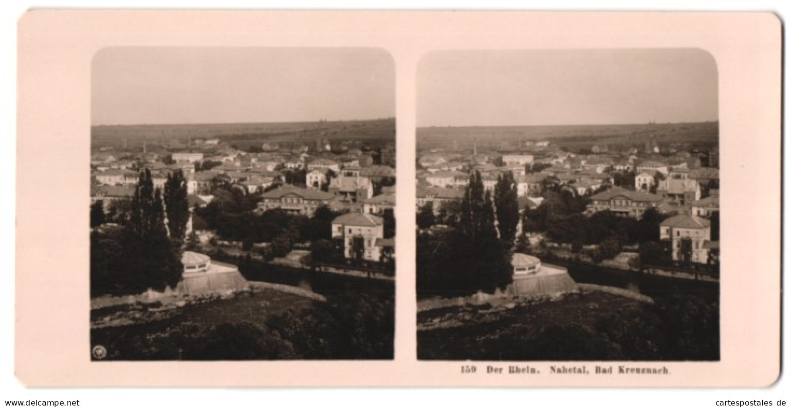 Stereo-Fotografie NPG, Berlin, Ansicht Bad Kreuznach, Blick Auf Die Stadt Im Nahetal  - Stereoscopic