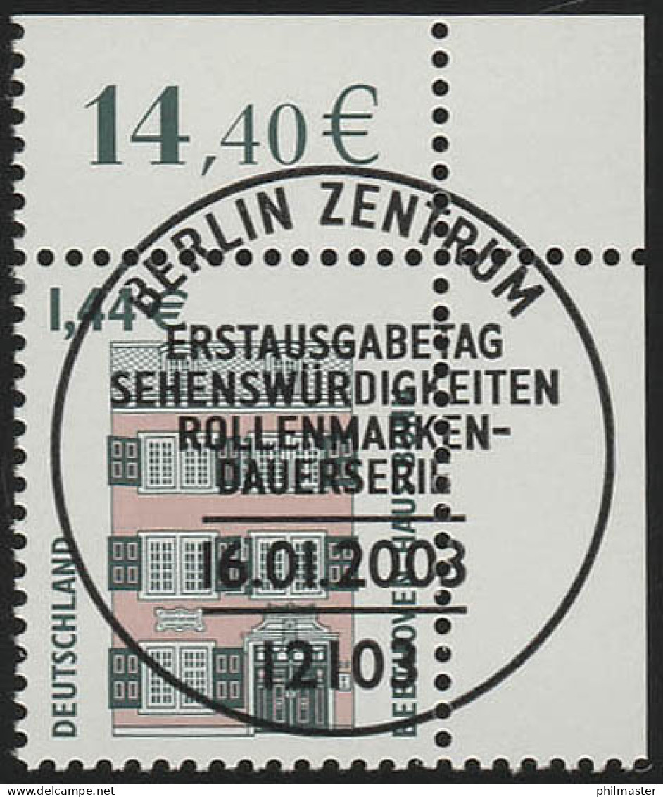 2306 SWK 1,44 Euro Ecke Or ESST Berlin - Oblitérés