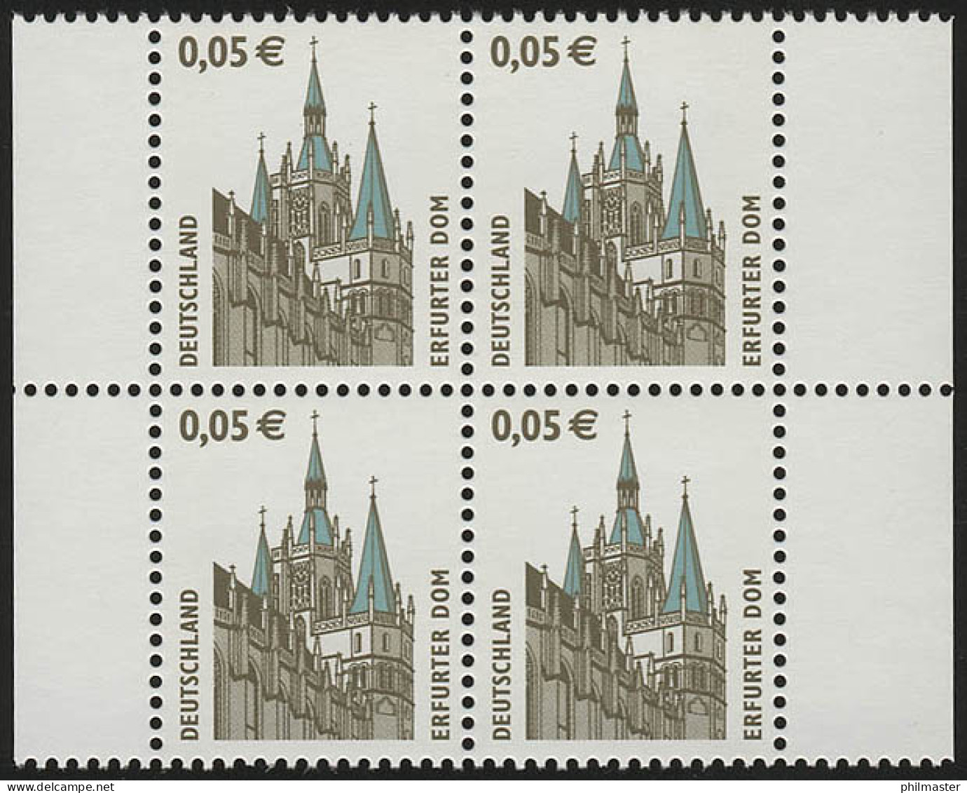 2381 SWK 0,05 Euro Viererblock ** Postfrisch - Unused Stamps