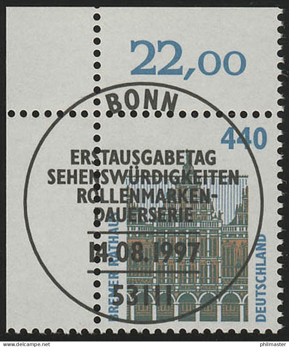 1937 SWK 440 Pf Ecke Ol ESST Bonn - Gebraucht