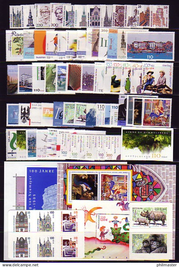2156-2230 Deutschland Bund-Jahrgang 2001 Komplett Postfrisch ** - Colecciones Anuales
