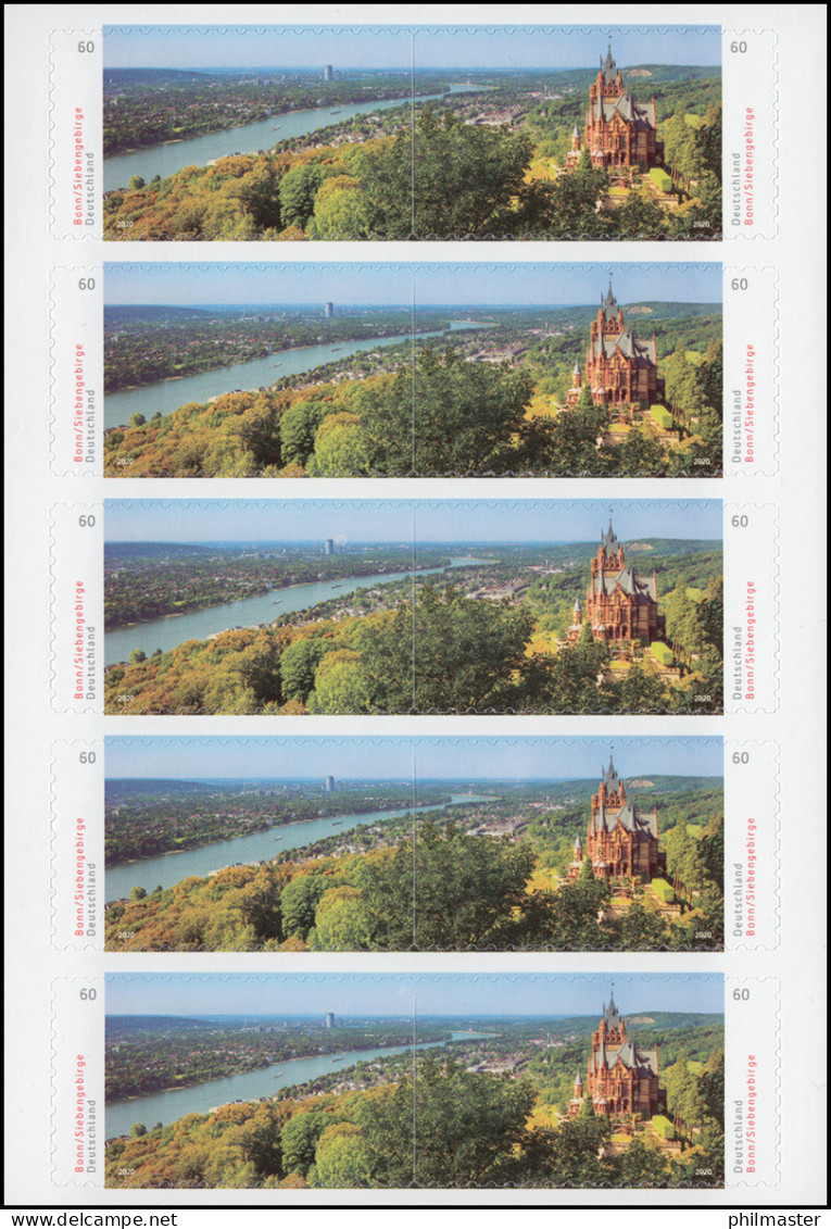 FB 96 Panorama Bonn / Siebengebirge, Folienblatt Mit 5x 3517-3518, ** - 2011-2020