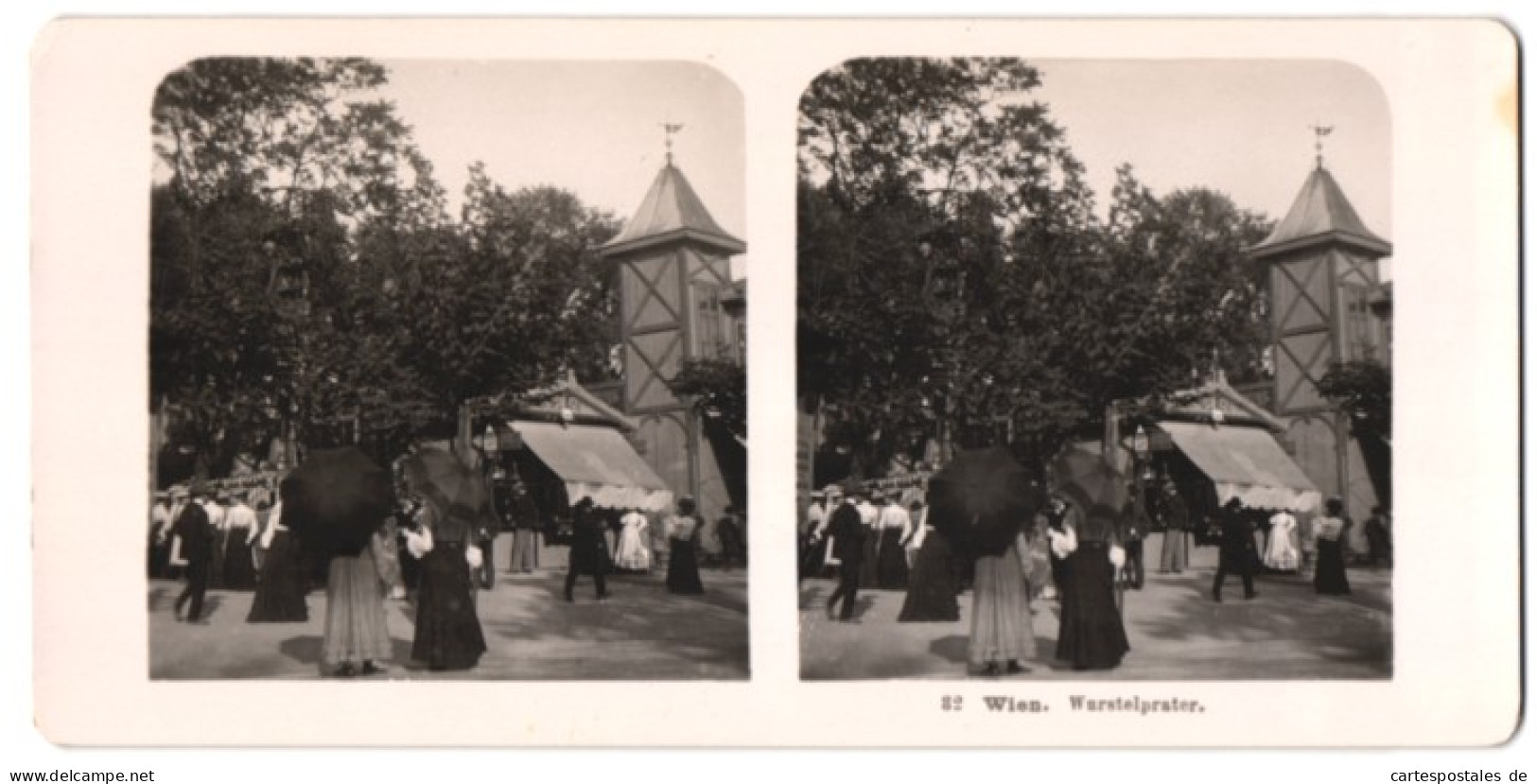 Stereo-Fotografie NPG, Berlin, Ansicht Wien, Blick Auf Den Wurstelprater  - Stereoscopio