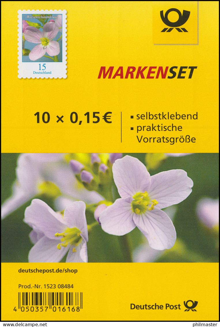 FB 82 Blume Wiesenschaumkraut 15 Cent, Folienblatt Mit 10x 3431, Postfrisch ** - 2011-2020