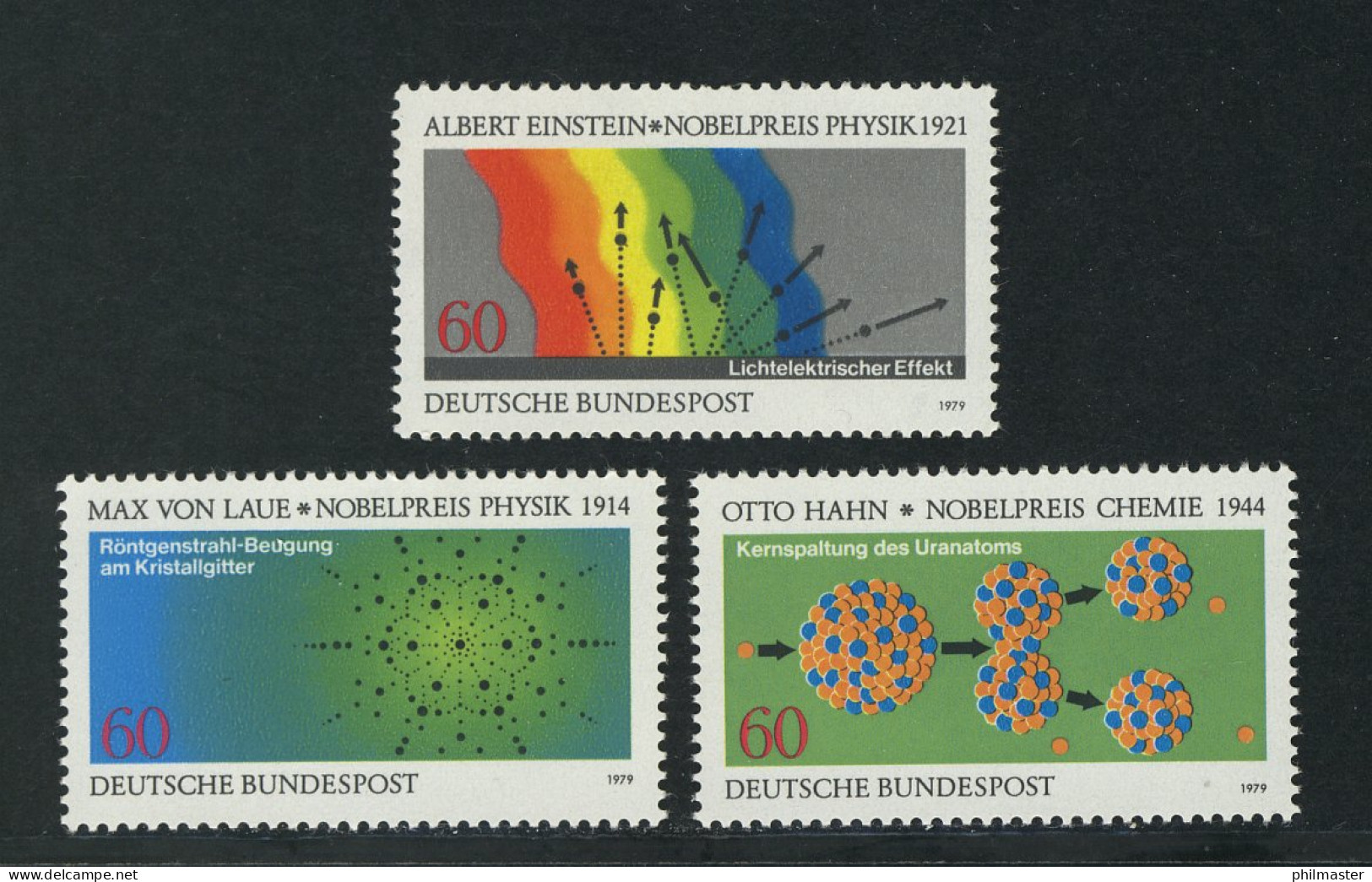 1019-1021 Nobelpreisträger 1979, Postfrischer Satz ** - Ungebraucht