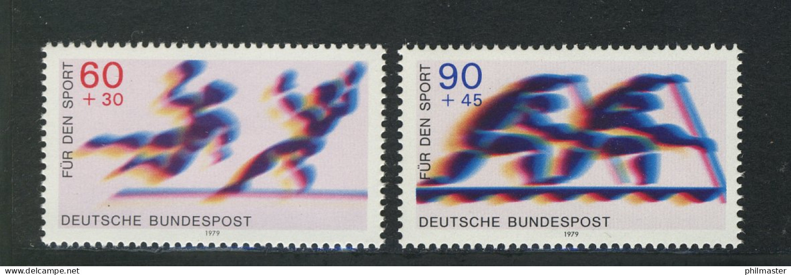 1009-1010 Sporthilfe Handball Und Zweier-Canadier 1979, Satz ** - Unused Stamps