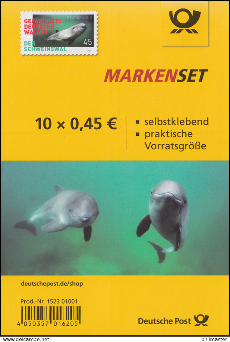 FB 84 Der Schweinswal, Folienblatt Mit 10x3437, Postfrisch ** - 2011-2020