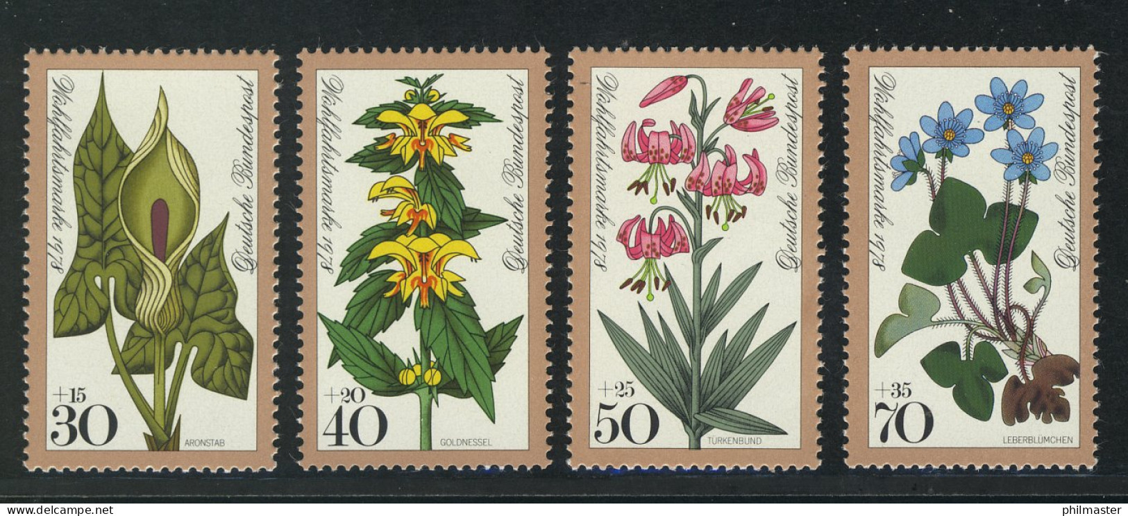 982-985 Wofa Waldblumen 1978, Satz ** - Unused Stamps