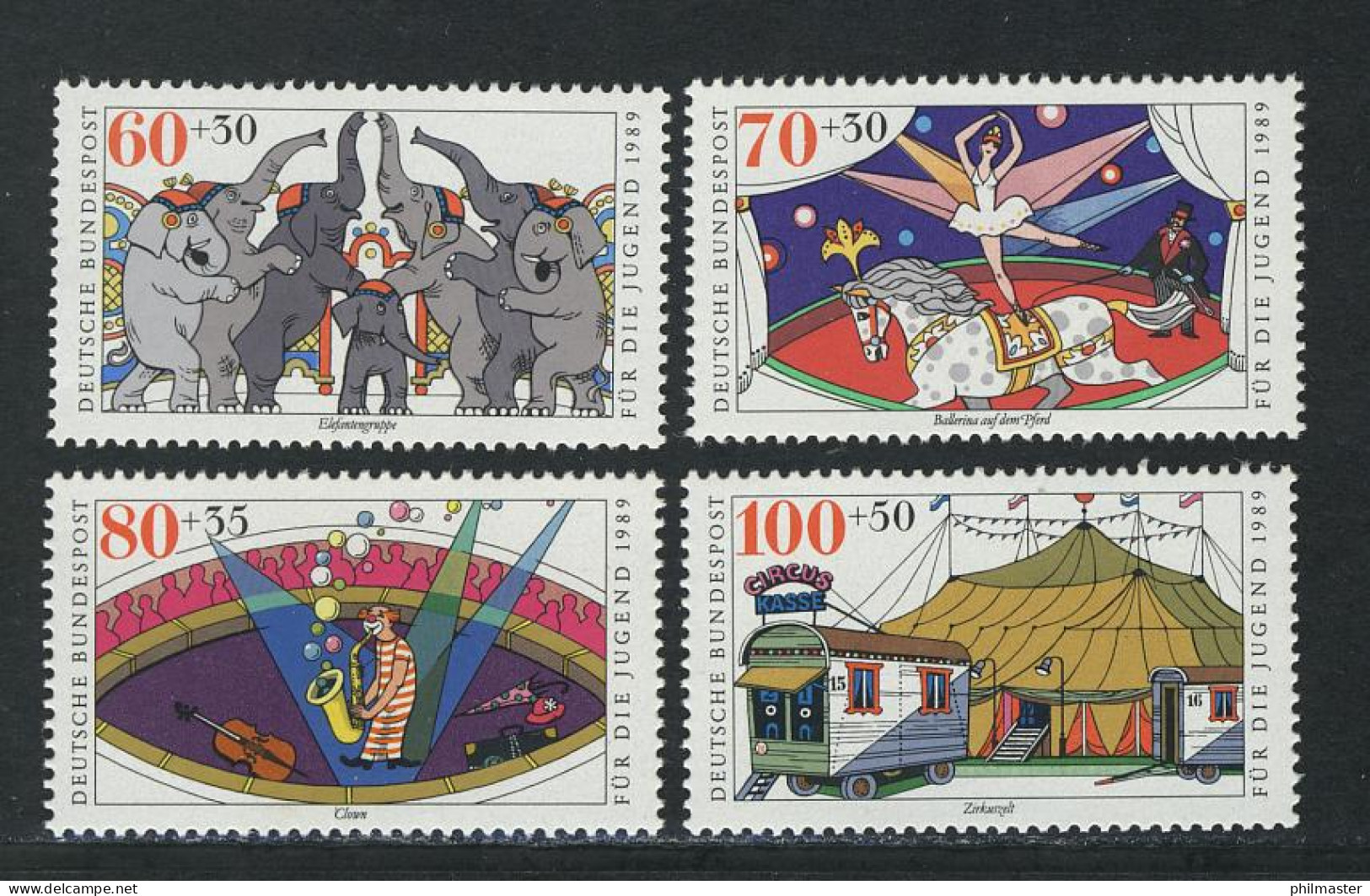 1411-1414 Jugend Zirkus 1989, Satz Postfrisch ** - Unused Stamps