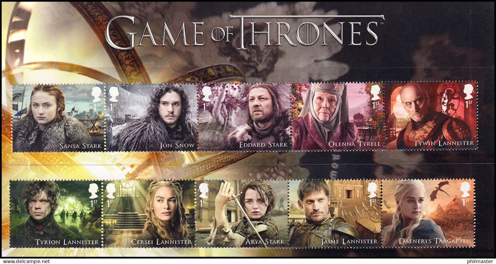 Großbritannien Game Of Thrones - Zwei Stamp-Sets Komplett, ** / MNH - Altri & Non Classificati