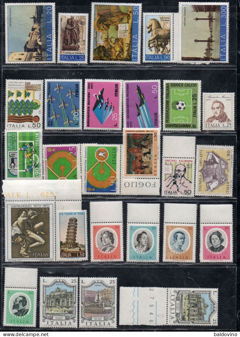 Italia 1973 Lotto 34 Valori (vedi Descrizione) - 1971-80: Ungebraucht