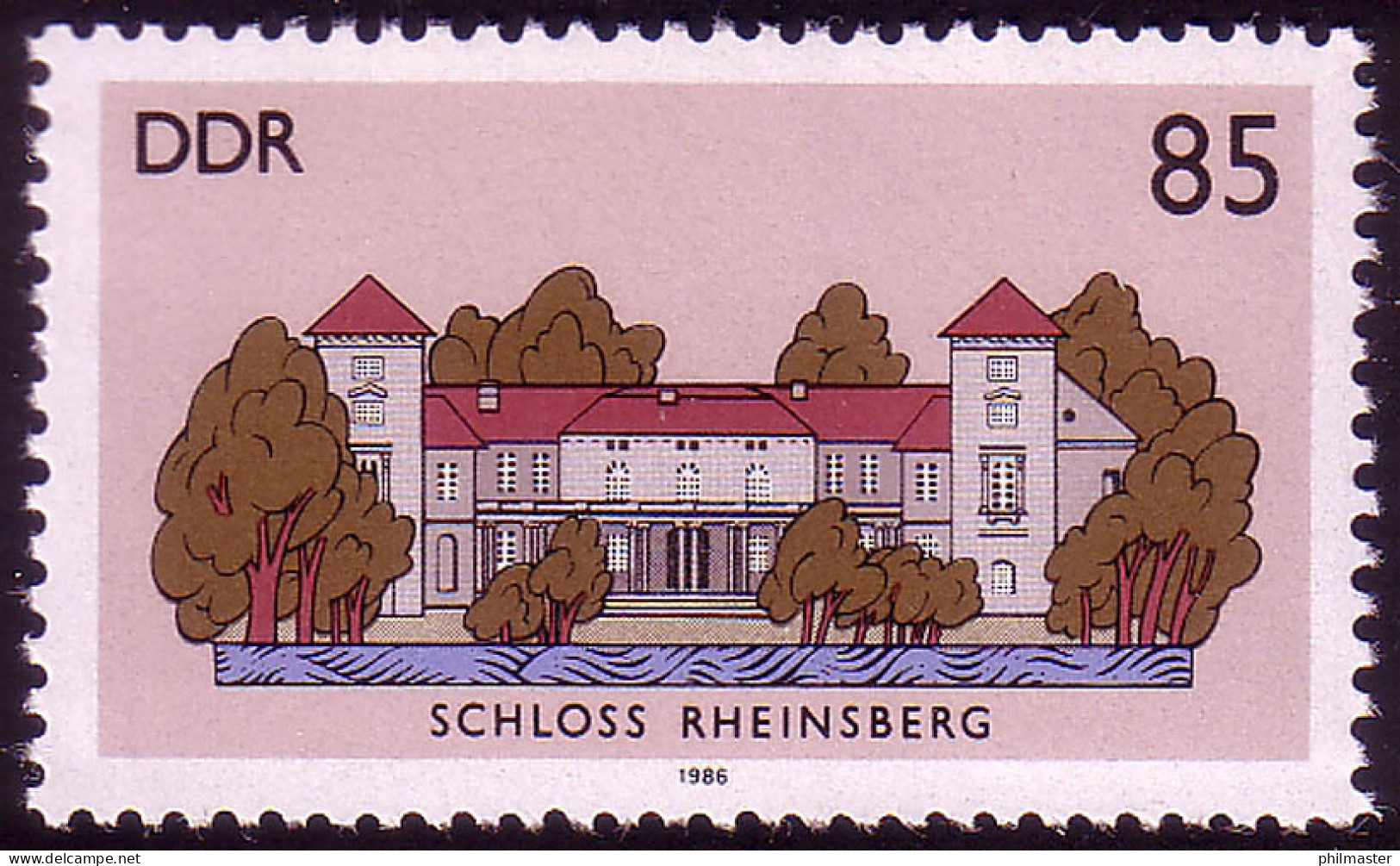 3034 Schlösser 85 Pf 1986 ** - Unused Stamps