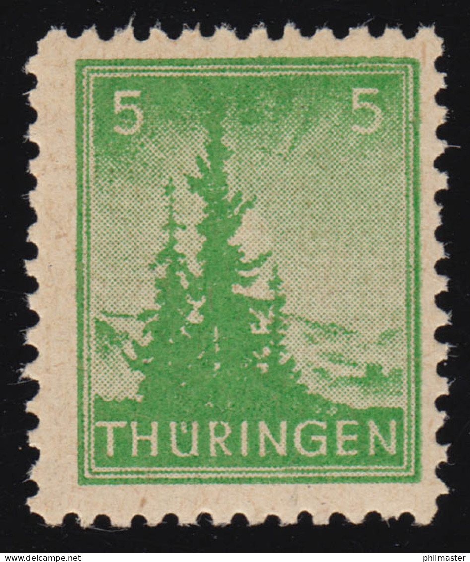 SBZ 94AXbu Freimarke 5 Pf, Smaragdgrün, ** - Postfris