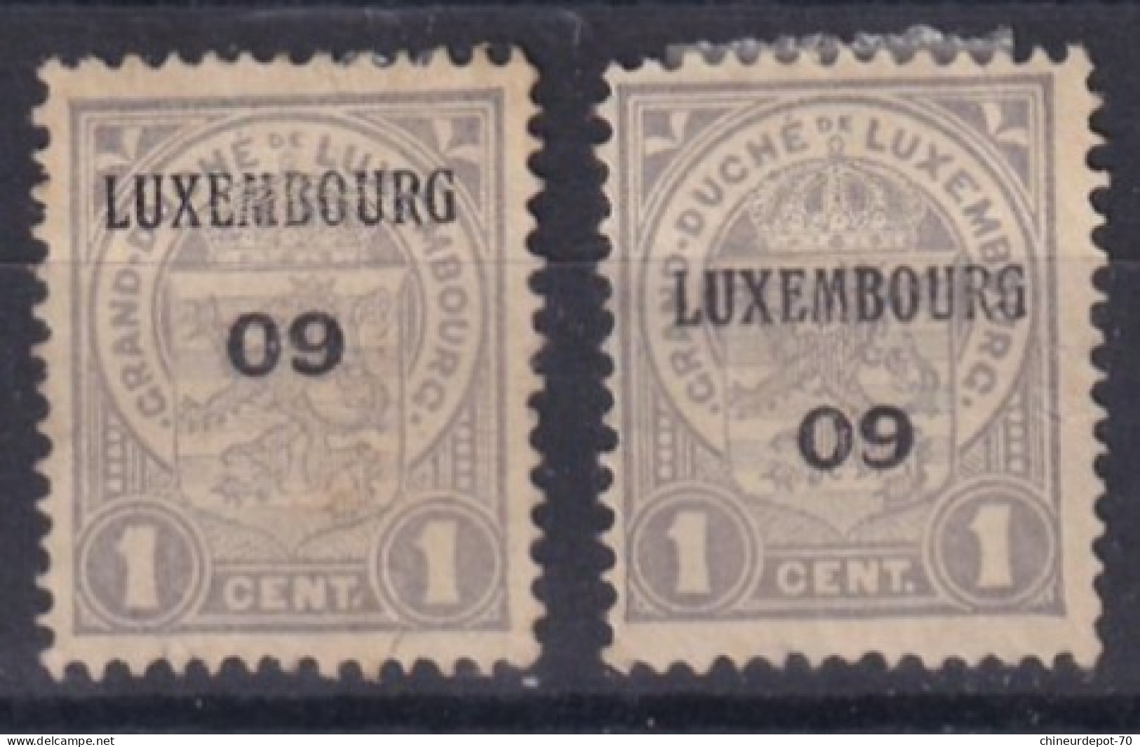 Luxembourg Surcharge Déplacée - Other & Unclassified