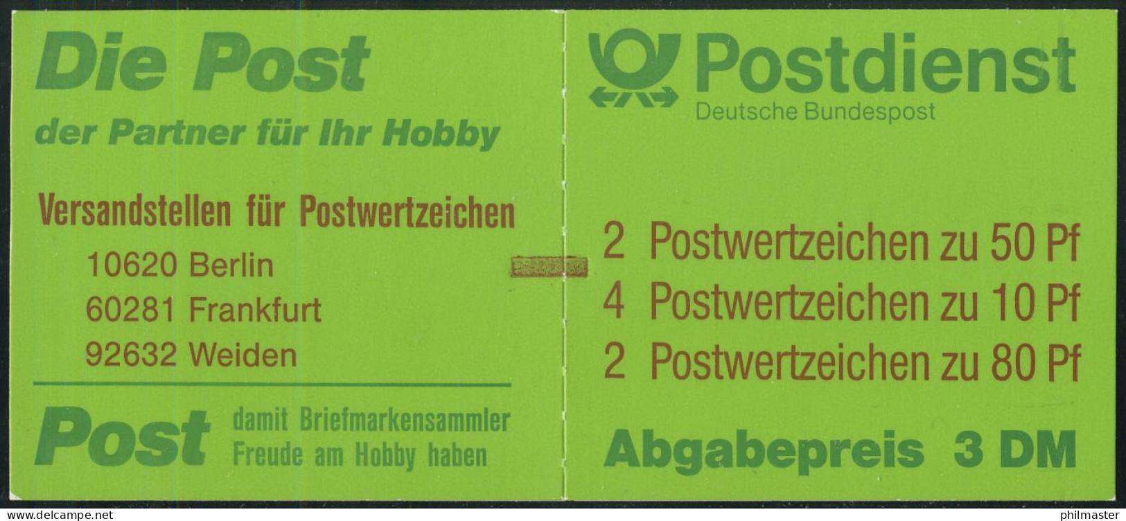 29a MH SWK 1993 Mit Beginnendem PLF I EU Gebrochen, Mit Zählbalken, Postfrisch - 1971-2000