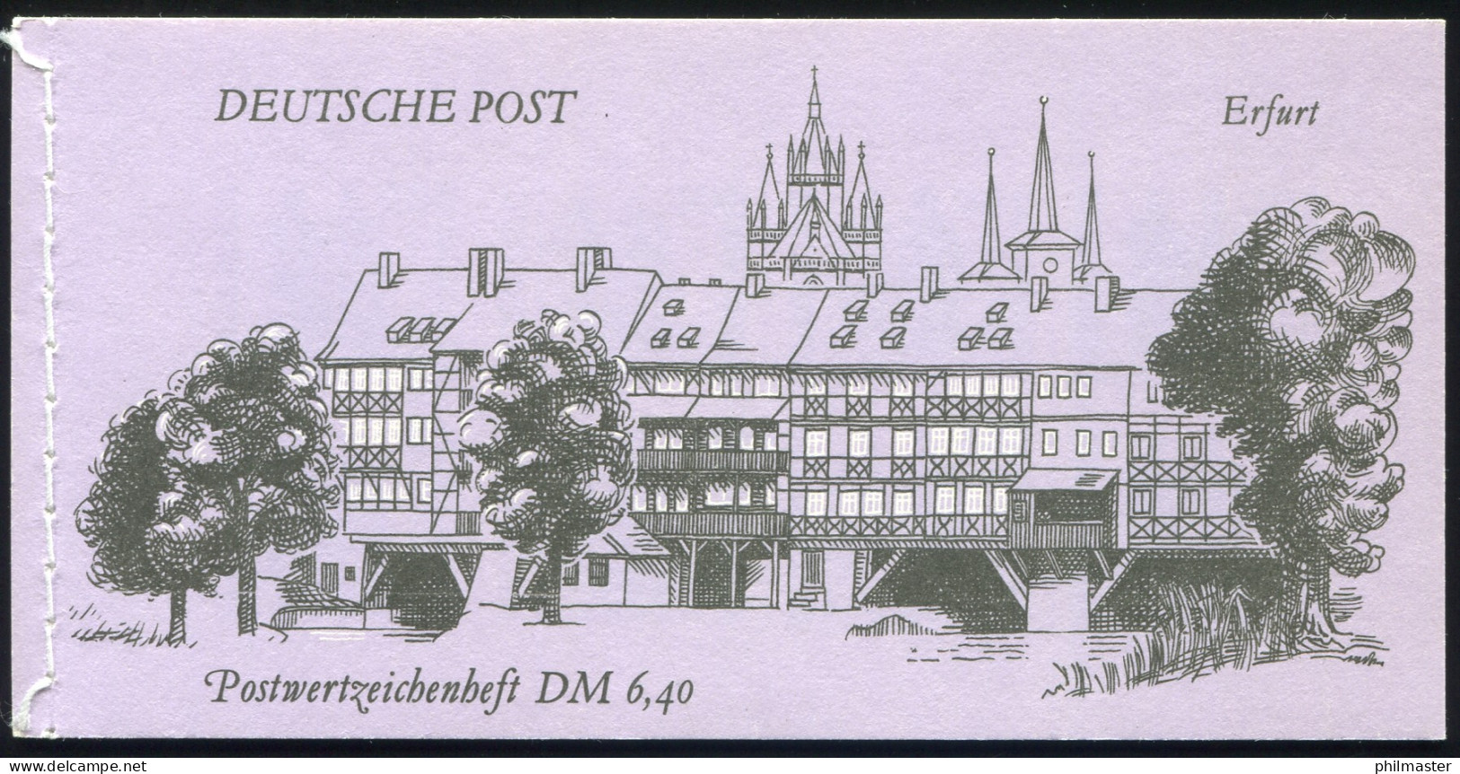 MH 10 Erfurt 1990 Naht Fluoreszierend, DDF II Strich Baumstamm Bis Haus, ** - Libretti