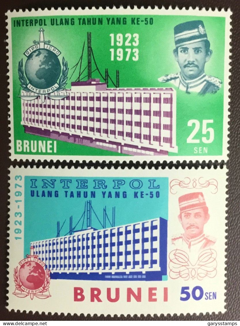 Brunei 1973 Interpol Anniversary MNH - Brunei (...-1984)