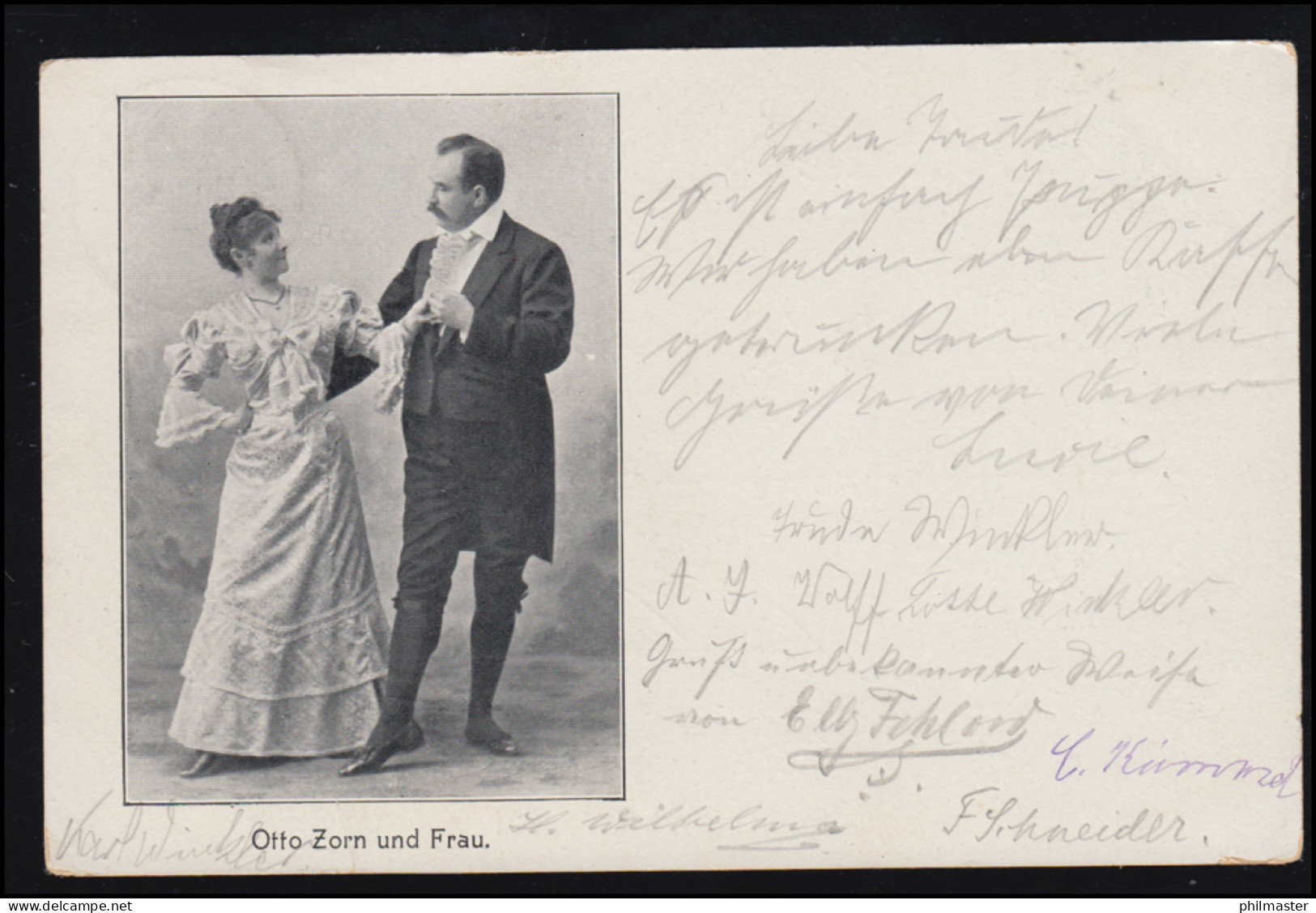 AK Otto Zorn Und Frau, BERLIN NW 7c 4.12.1904 Als Orts-Postkarte - Autres & Non Classés