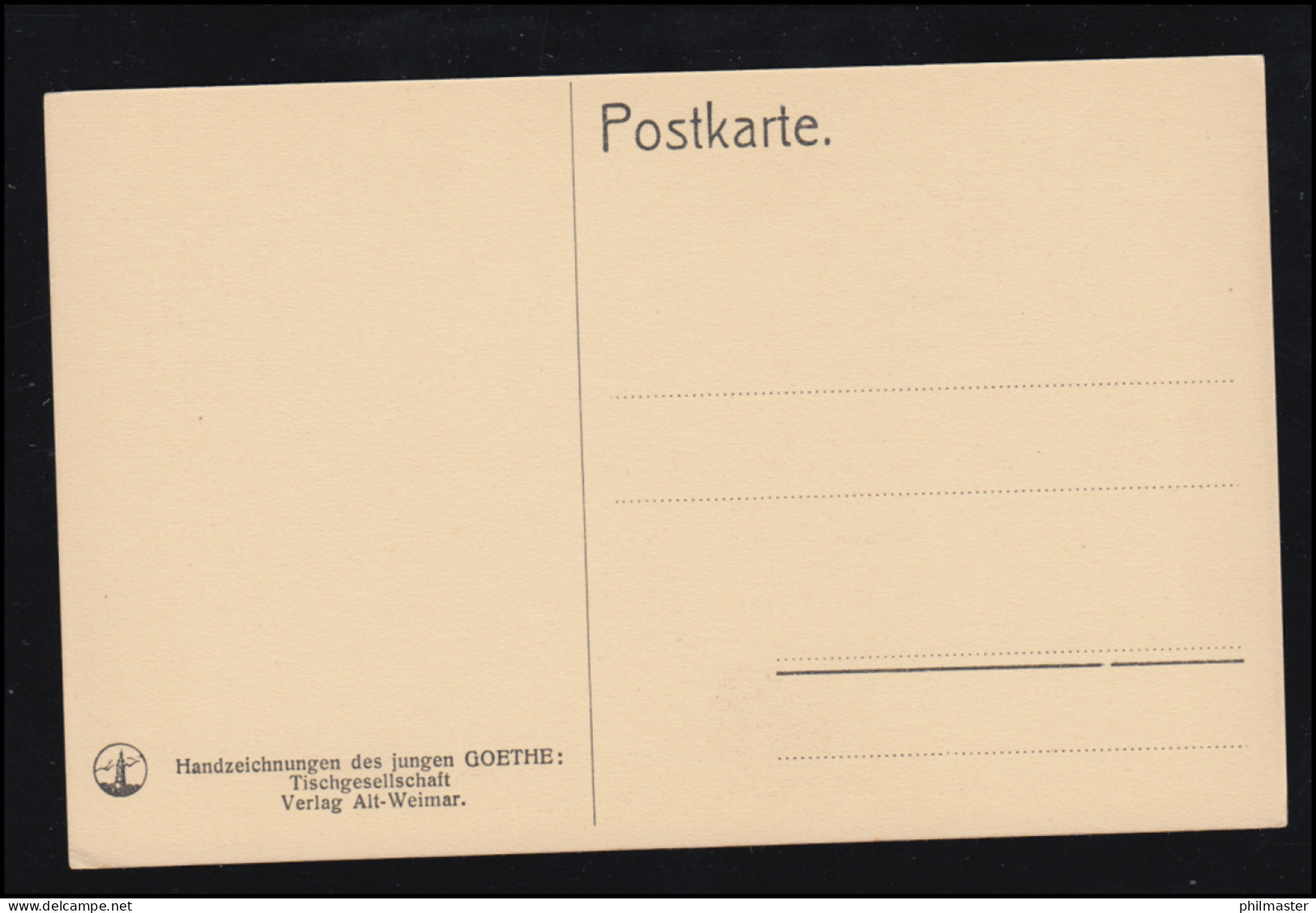 AK Handzeichnung Des Jungen Goethe: Tischgemeinschaft, Ungebraucht - Altri & Non Classificati