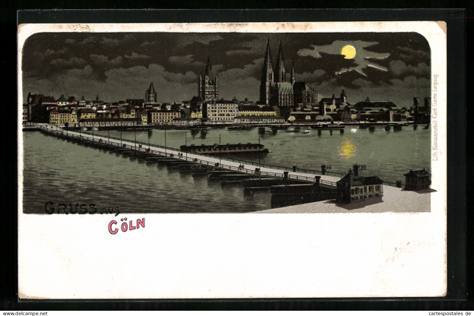 Lithographie Köln, Panorama Mit Dom  - Köln