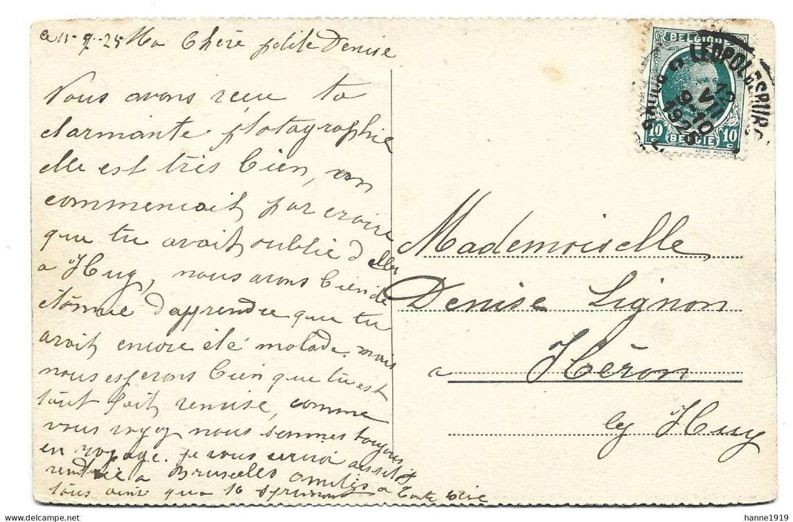 Leopoldsburg Beverloo Nouvelle Boucherie Nieuwe Slachterij Briefstempel 1925 Bourg Leopold Htje - Leopoldsburg (Beverloo Camp)