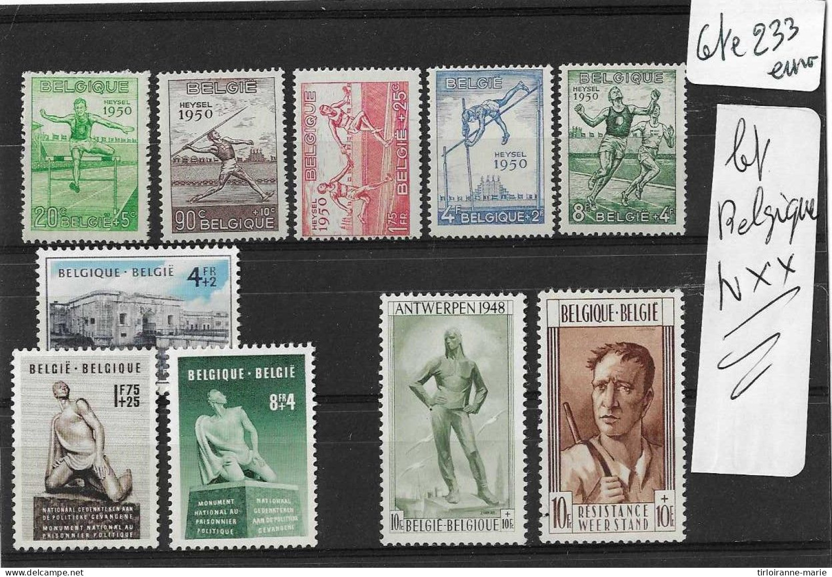 Lot  Timbres De Belgique N** Luxe - Verzamelingen