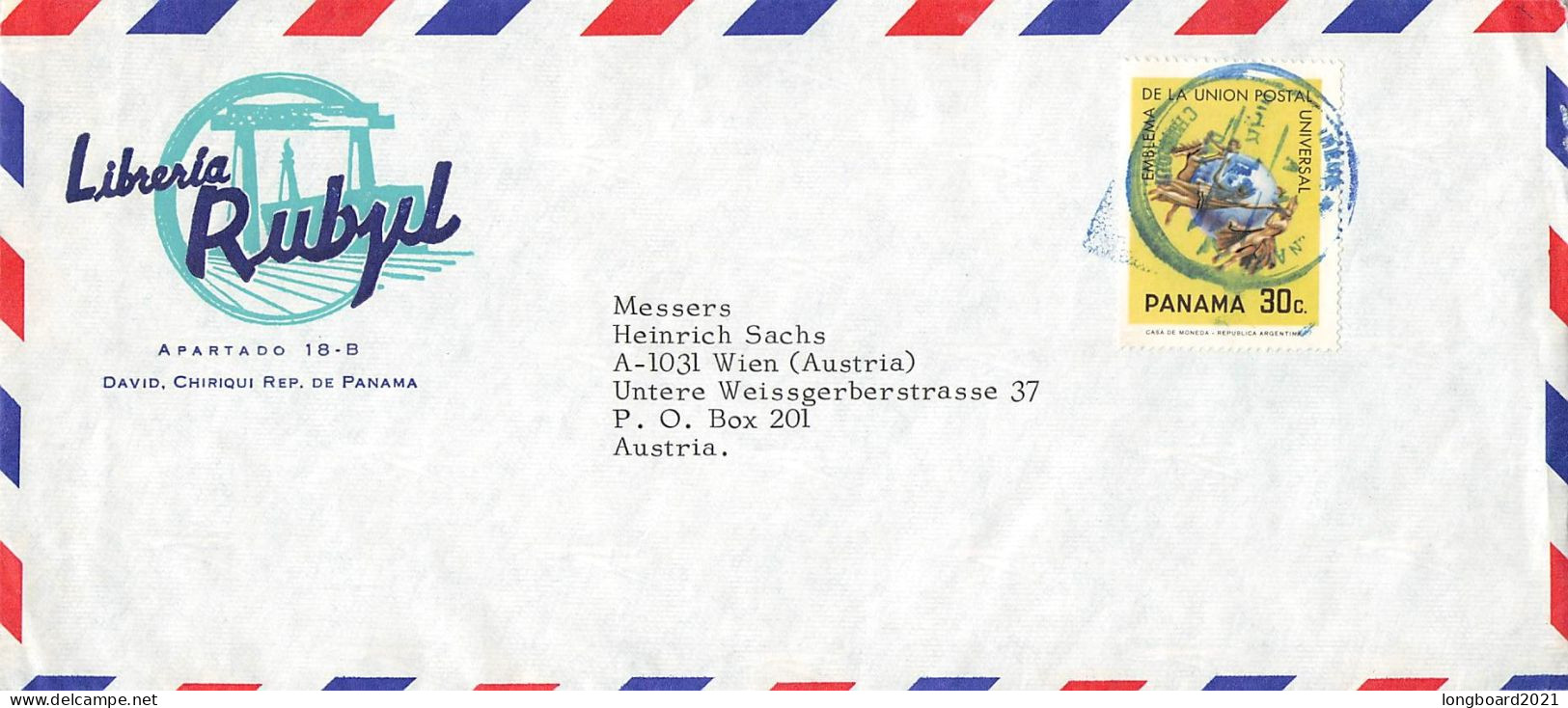 PANAMA - AIRMAIL - VIENNA 19?? / 6203 - Panama