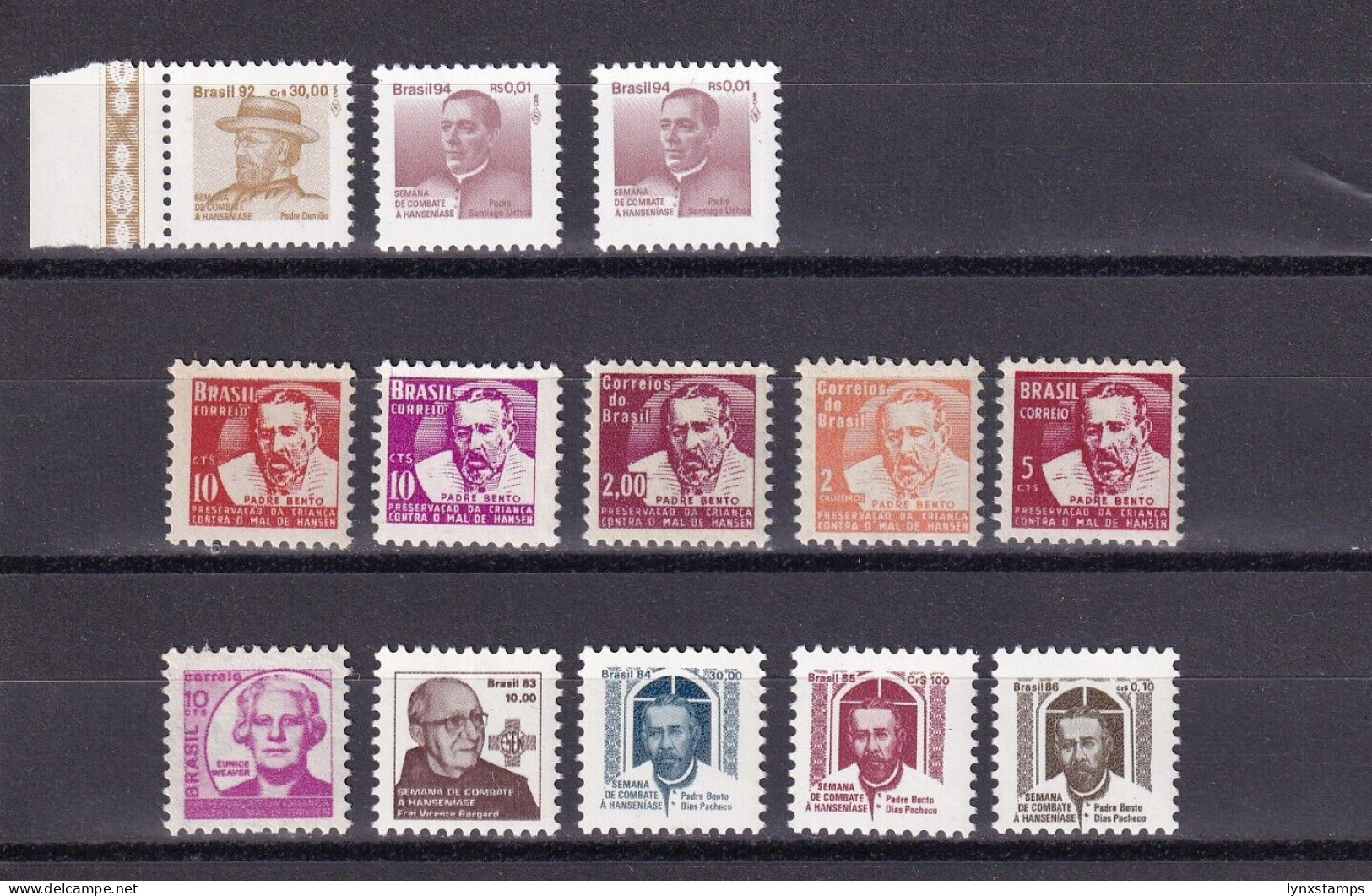 SA06 Brazil Various Stamps Campaign Agaist Leprosy - Postal Tax Mint - Autres & Non Classés