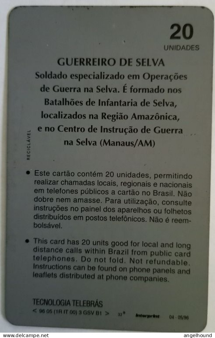 Brazil 20 Units - Guerreiro De Selva - Brasilien