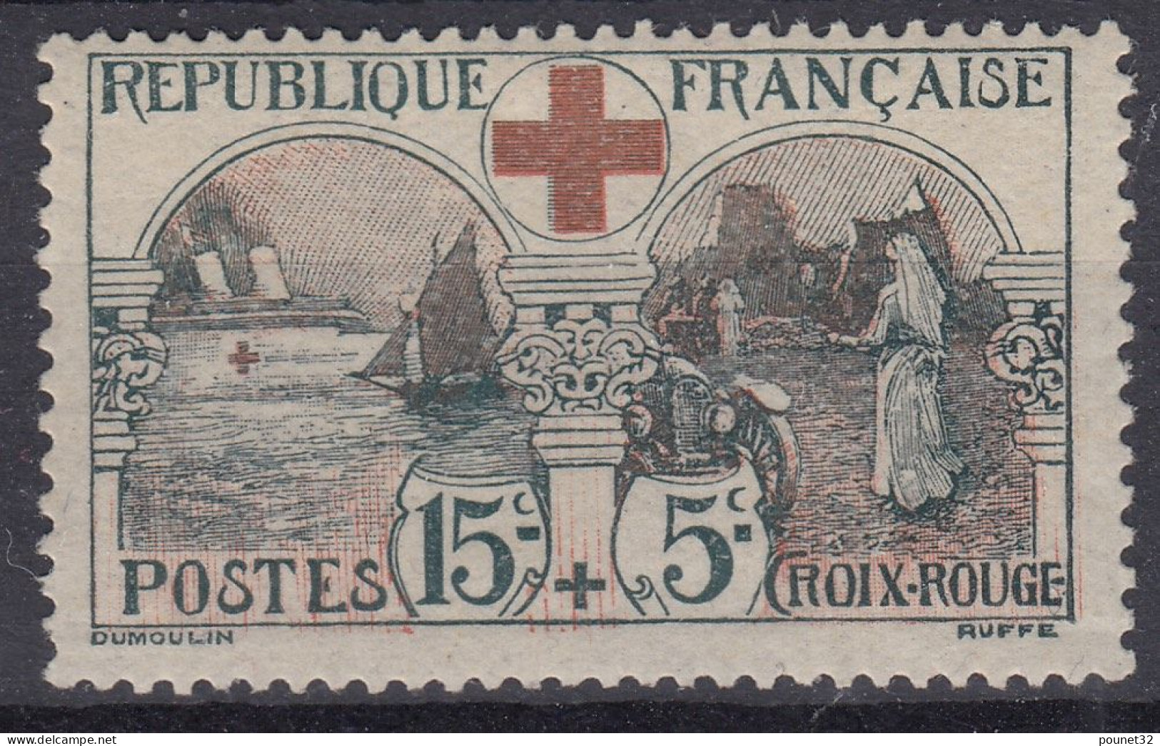 FRANCE CROIX ROUGE INFIRMIERE N° 156 NEUF * GOMME TRACE CHARNIERE - COTE 140 € - Neufs